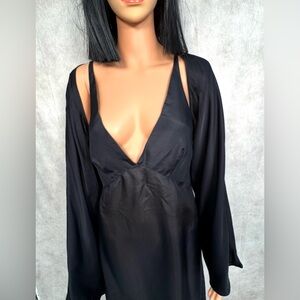 NWT - L'AGENCE Black Cape with Long Sleeves